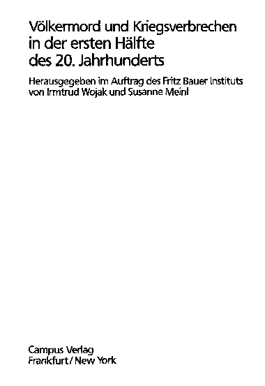 (PDF) Völkermord und Kriegsverbrechen in der ersten Hälfte des 20 ...
