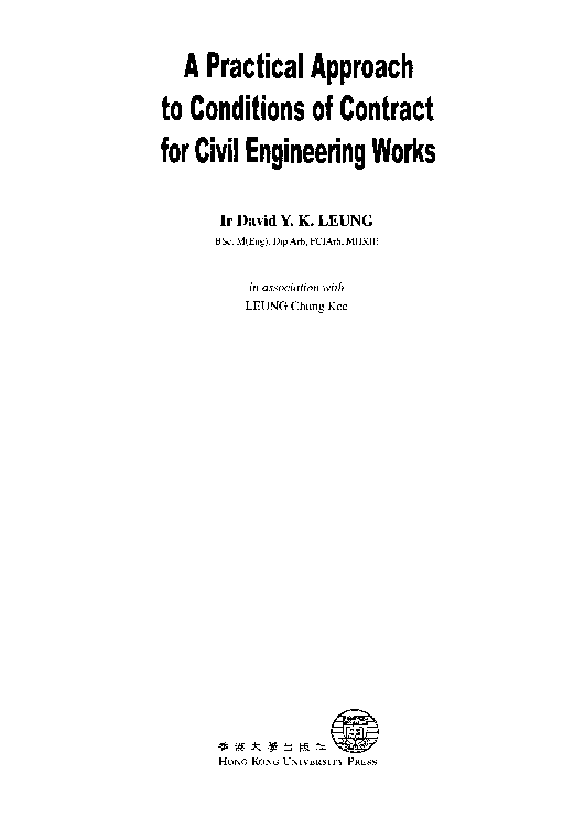 (PDF) A practical approach to conditions of contract for civil ...