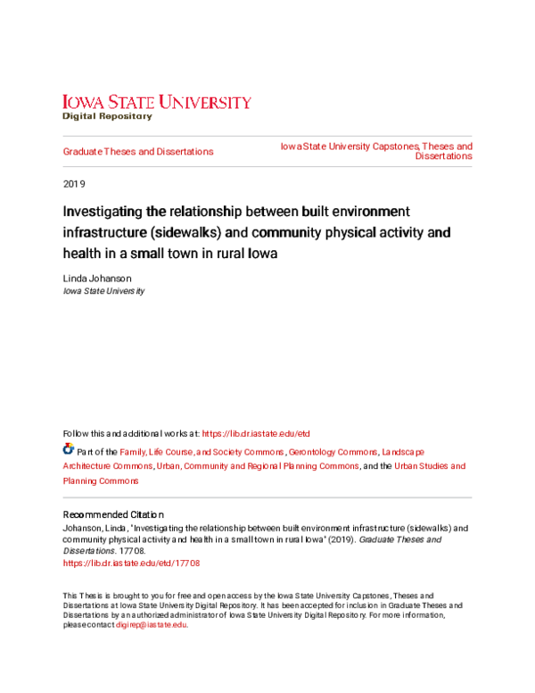 (PDF) Investigating the relationship between built environment ...