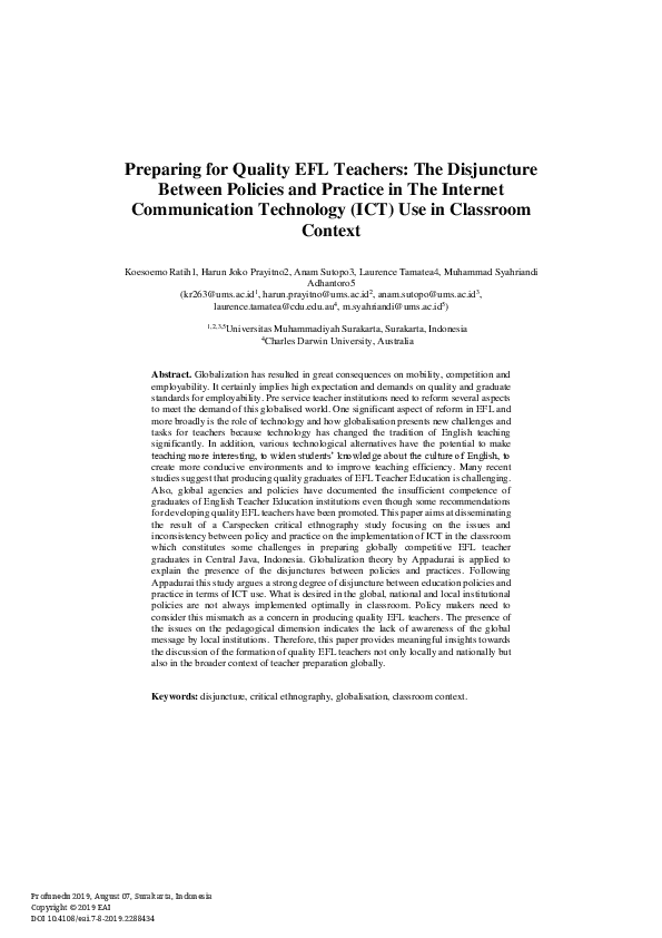 (PDF) The Use of Information and Communication Technology (Ict) Amongst ...