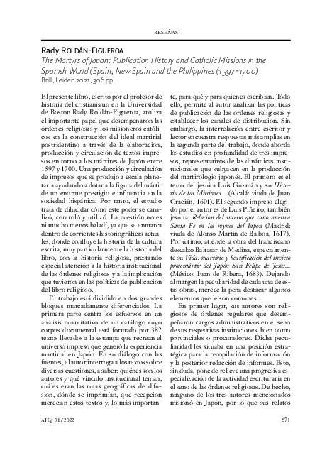 (PDF) Rady Roldán-Figueroa: The Martyrs of Japan: Publication History ...