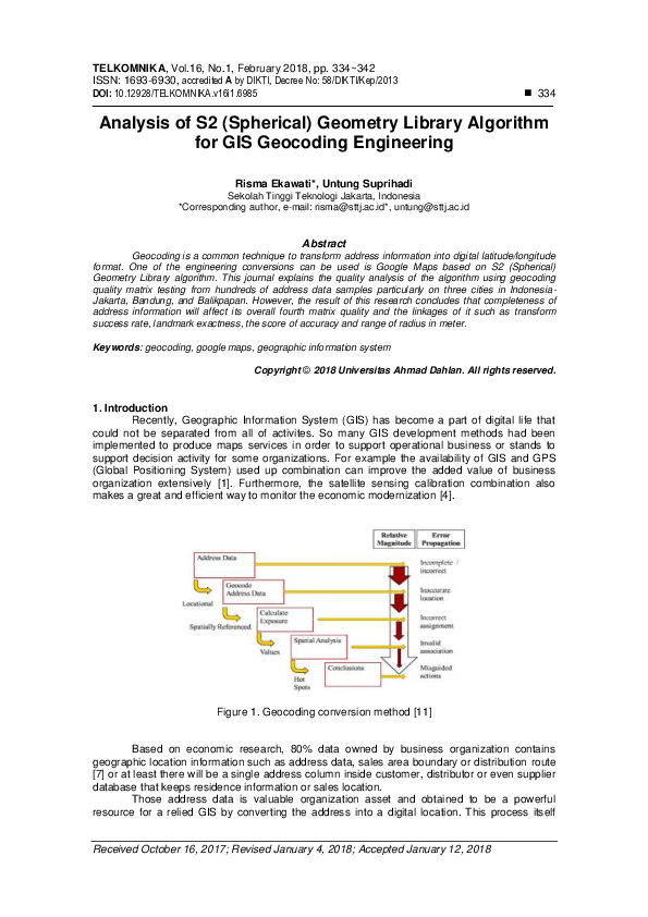 (PDF) Analysis of S2 (Spherical) Geometry Library Algorithm for GIS ...