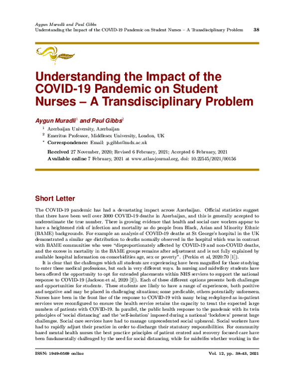 (PDF) Understanding the Impact of the COVID-19 Pandemic on Student ...