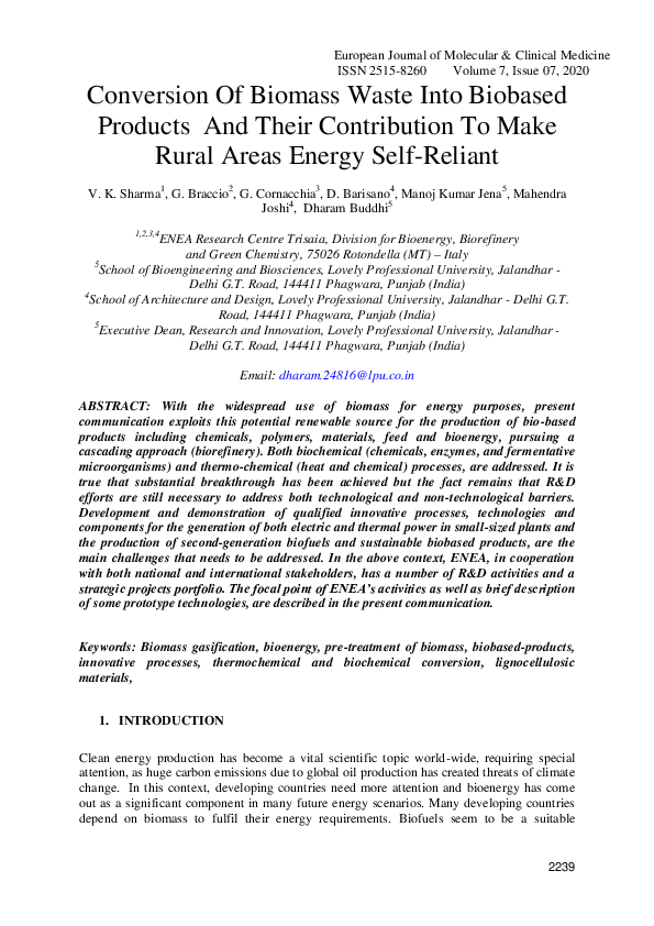 (PDF) Conversion Of Biomass Waste Into Biobased Products And Their ...