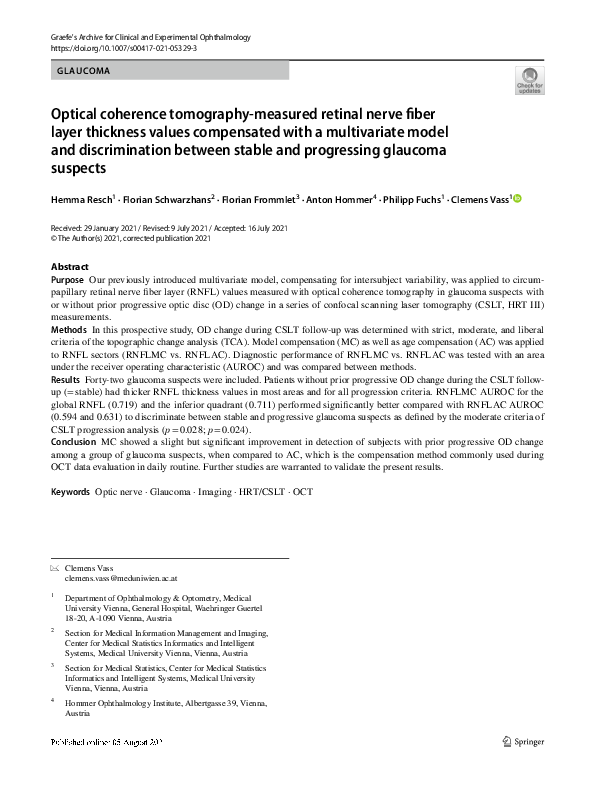 (PDF) Optical coherence tomography-measured retinal nerve fiber layer ...