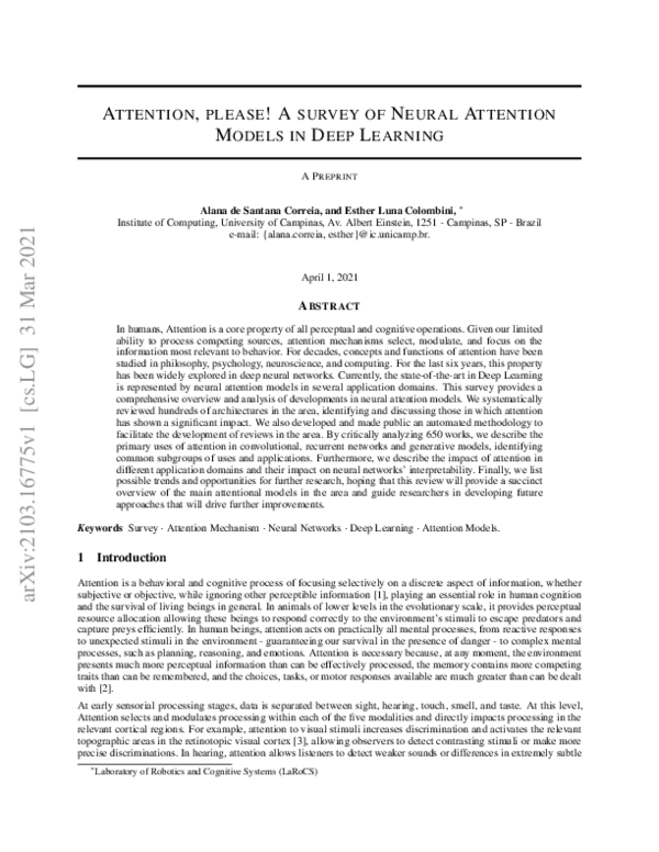 (PDF) Attention, please! A survey of neural attention models in deep ...