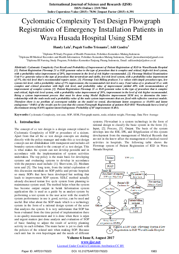 (PDF) Cyclomatic Complexity Test Design Flowgraph Registration of ...