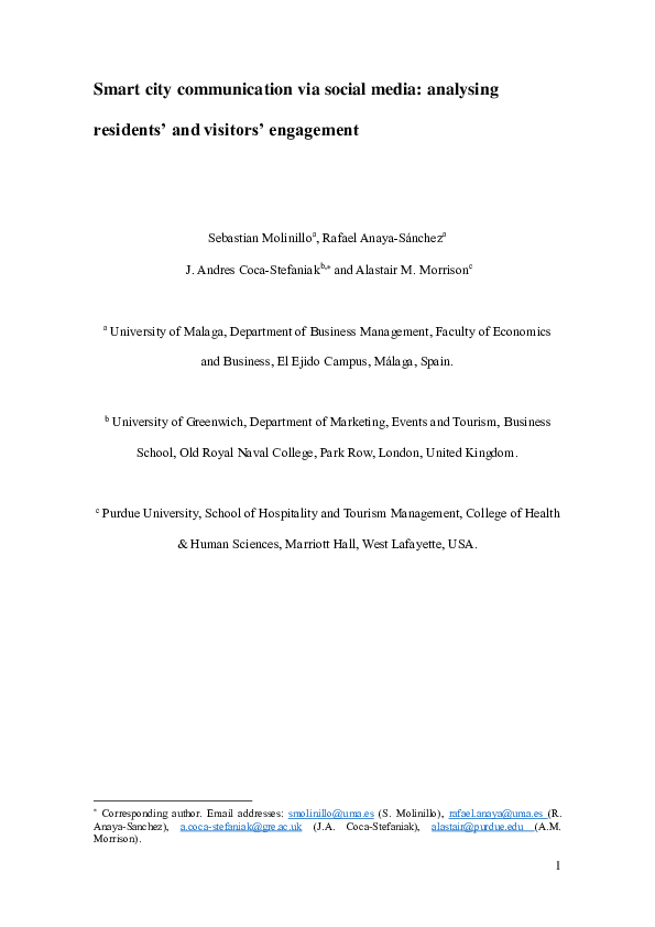 (PDF) Smart city communication via social media: Analysing residents ...