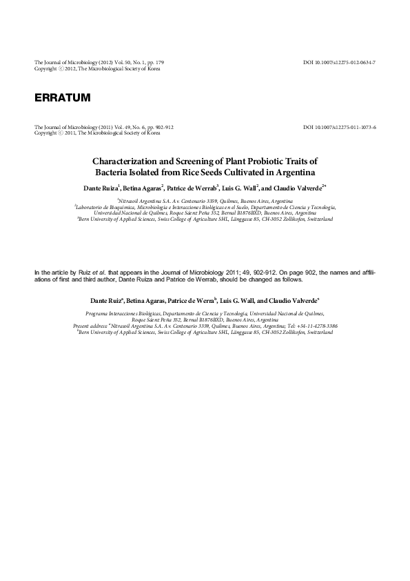 (PDF) Erratum to: Characterization and screening of plant probiotic ...