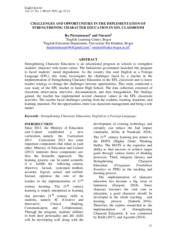 (PDF) Challenges and Opportunities in the Implementation of ...