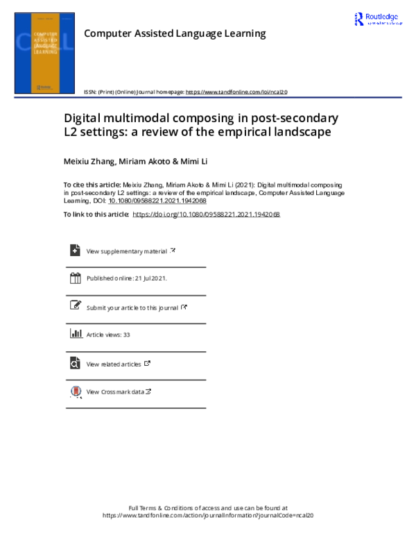 (PDF) Computer Assisted Language Learning