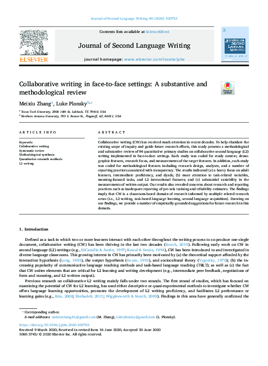 (PDF) Journal of Second Language Writing