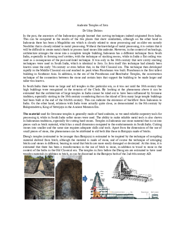 (DOC) Andesite Temples of Java