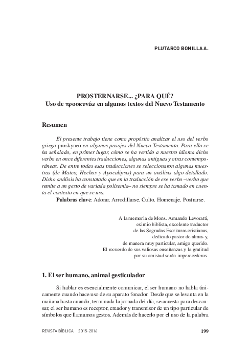 (PDF) 10. PROSTERNARSE... ¿PARA QUÉ? Uso de proskyne en algunos textos ...