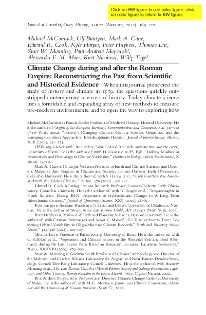 (PDF) Climate Change during and after the Roman Empire: Reconstructing ...