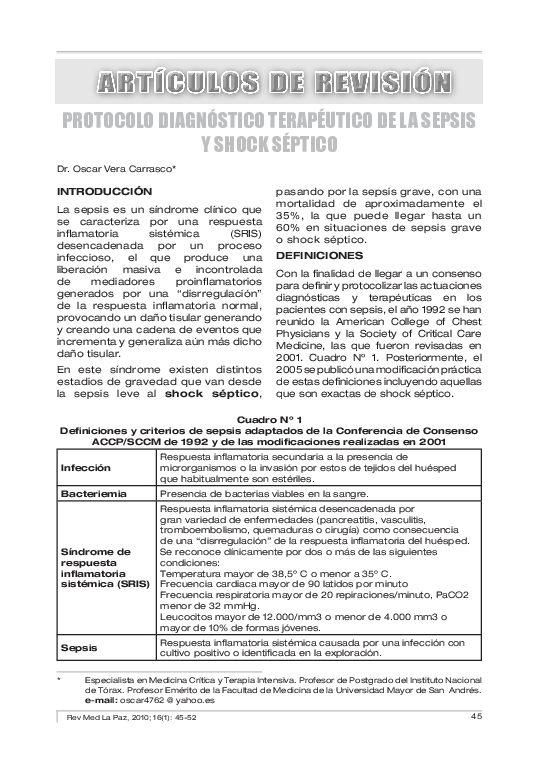 (PDF) Protocolo Diagnóstico Terapéutico De La Sepsis y Shock Séptico