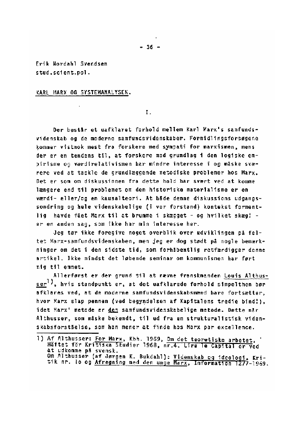 (PDF) Karl Marx Og Systemanalysen Erik Nordahl Svendsen Academia.edu
