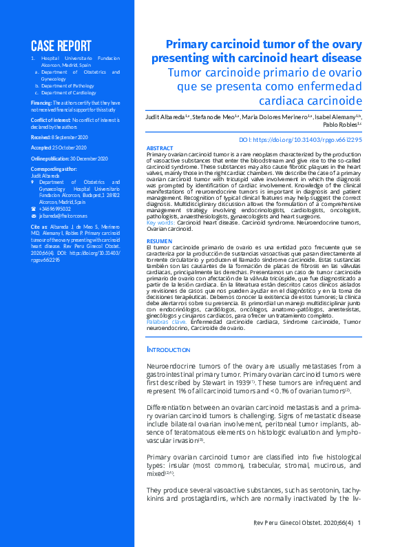 (PDF) Primary carcinoid tumor of the ovary presenting with carcinoid ...