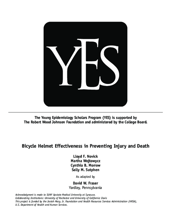 (PDF) Bicycle helmet effectiveness in preventing injury and death M