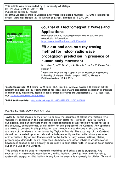 (PDF) Efficient and accurate ray tracing method for indoor radio wave ...