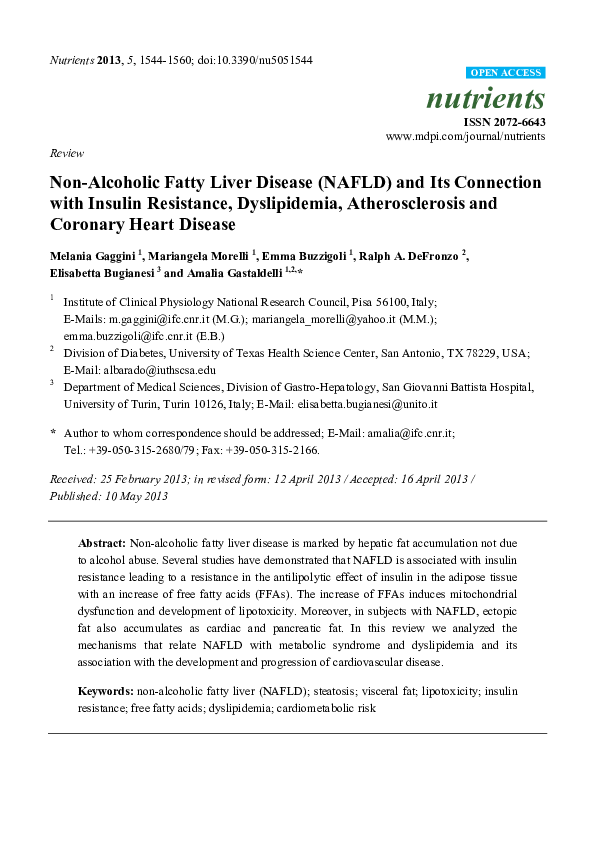 (PDF) Non-Alcoholic Fatty Liver Disease (NAFLD) and Its Connection with ...