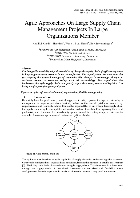 (PDF) Agile Approaches On Large Supply Chain Management Projects In ...
