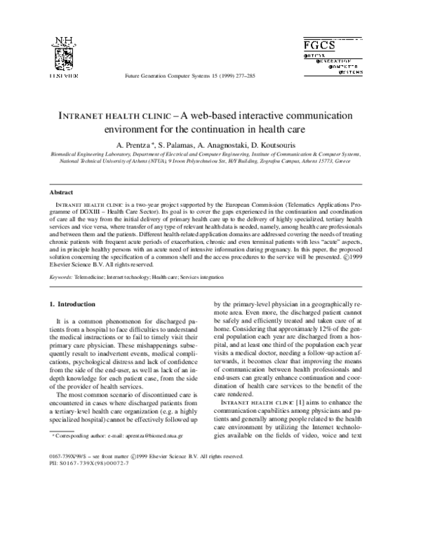 (PDF) Intranet health clinic–A web-based interactive communication ...
