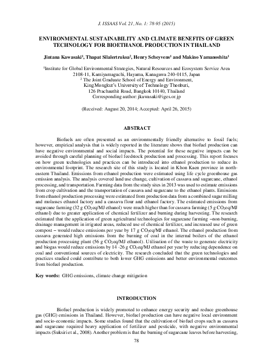 (PDF) Environmental Sustainability and Climate Benefits of Green ...