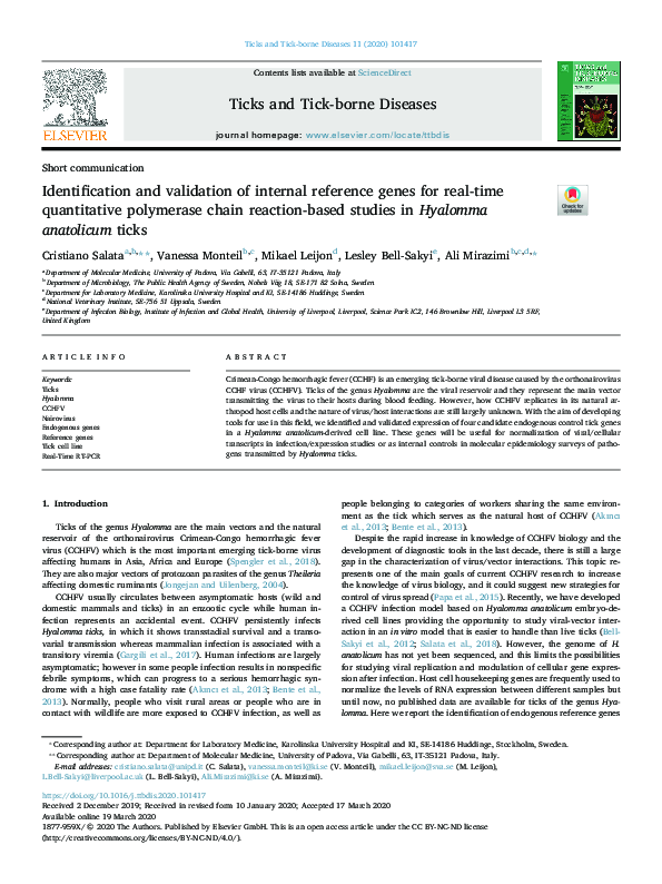 (PDF) Identification and validation of internal reference genes for ...