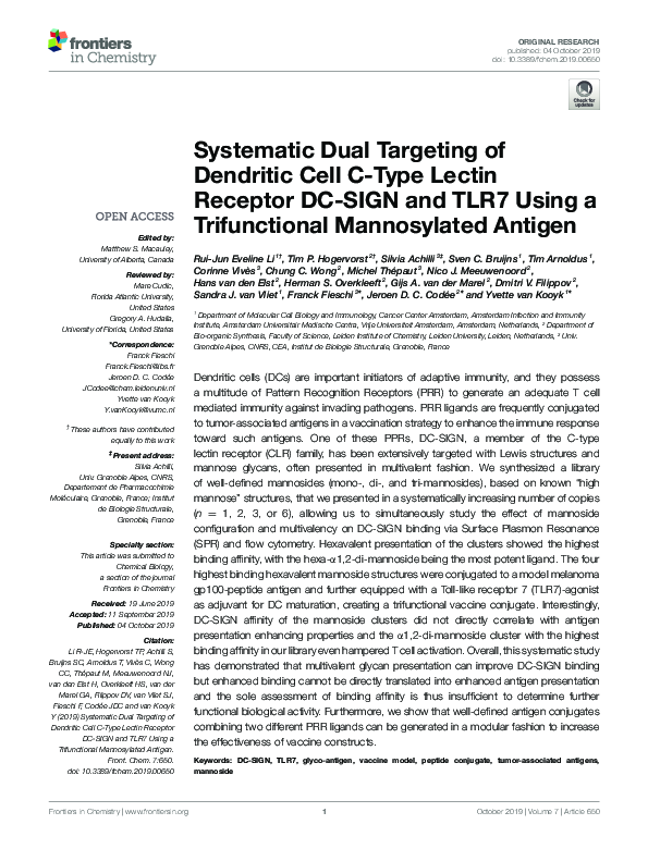 (PDF) Systematic Dual Targeting of Dendritic Cell C-Type Lectin ...