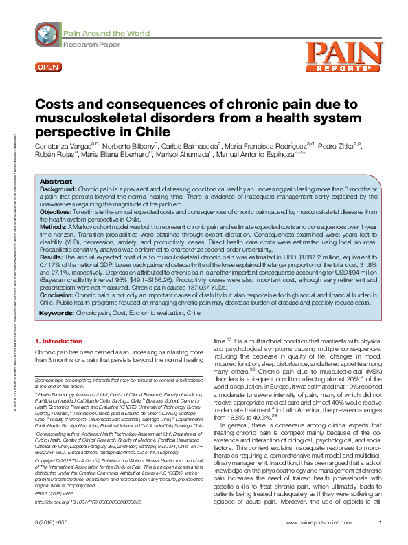 (PDF) Costs and consequences of chronic pain due to musculoskeletal ...