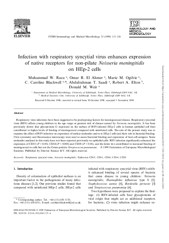 (PDF) Infection with respiratory syncytial virus enhances expression of ...