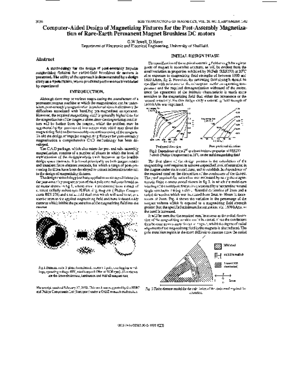 (PDF) Computer-aided design of magnetizing fixtures for the post ...