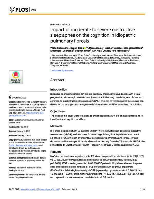 (PDF) Impact of moderate to severe obstructive sleep apnea on the ...
