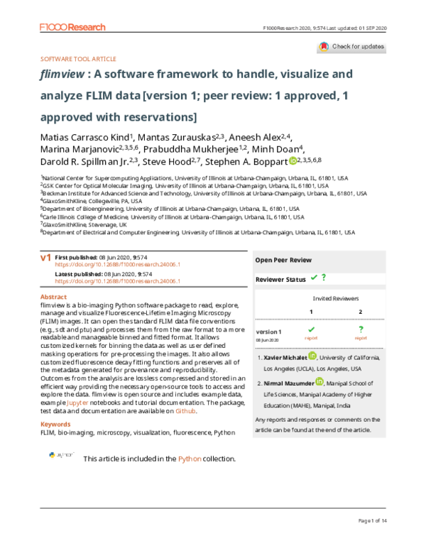 (PDF) flimview : A software framework to handle, visualize and analyze ...
