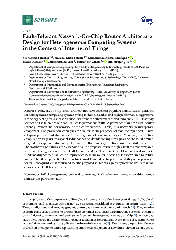 (PDF) Fault-Tolerant Network-On-Chip Router Architecture Design for ...