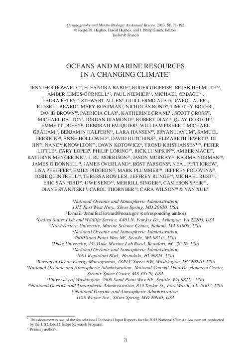 (PDF) Oceans and Marine Resources in a Changing Climate