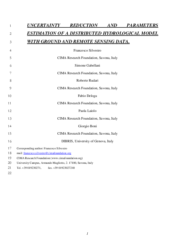 (PDF) 1 Uncertainty Reduction and Parameters 1 Estimation of a ...