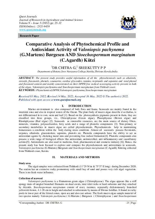 (PDF) Comparative Analysis of Phytochemical Profile and Antioxidant ...