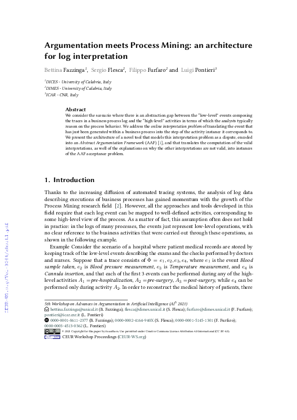 (PDF) Argumentation meets Process Mining: an architecture for log ...