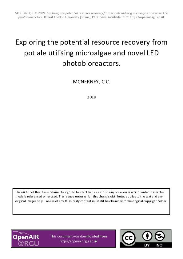 (PDF) Exploring the potential resource recovery from pot ale utilising ...