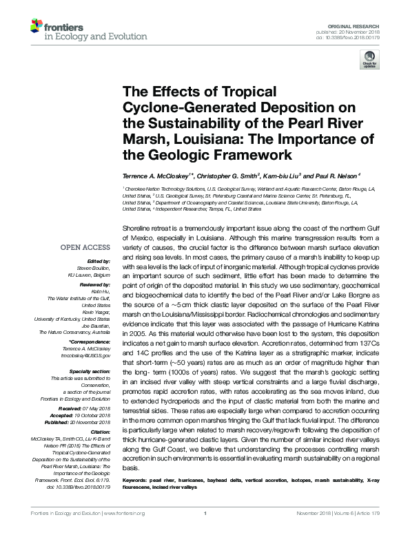 (PDF) The Effects of Tropical Cyclone-Generated Deposition on the ...