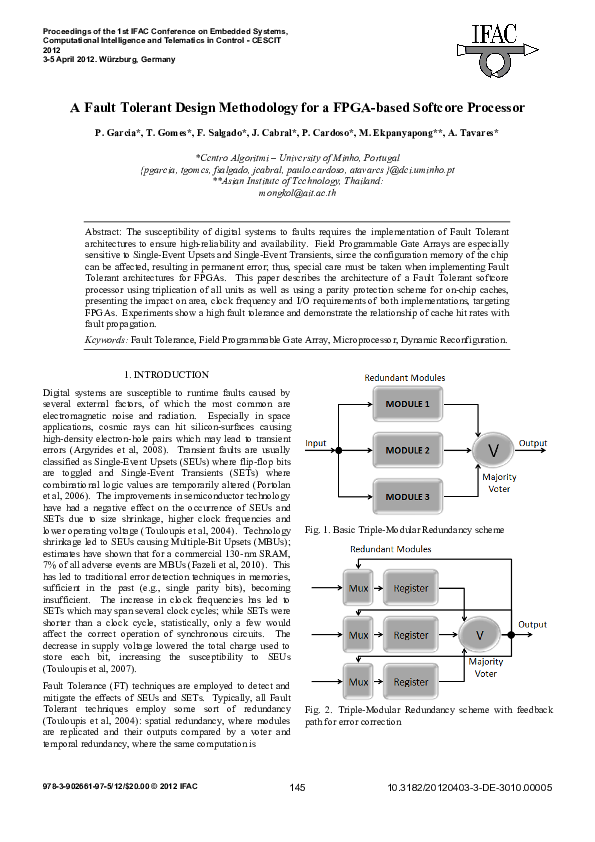 (PDF) A Fault Tolerant design methodology for a FPGA-based softcore ...