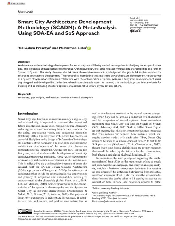 (PDF) Smart City Architecture Development Methodology (SCADM): A Meta ...