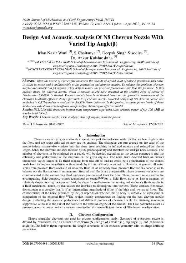 (PDF) Design And Acoustic Analysis Of N8 Chevron Nozzle With Varied Tip ...