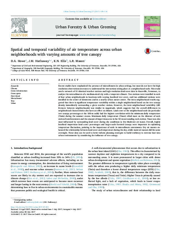 (PDF) Spatial and temporal variability of air temperature on a melting ...