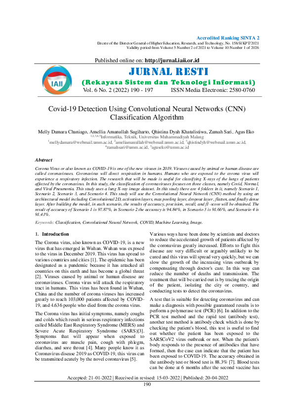 (PDF) Covid-19 Detection Using Convolutional Neural Networks (CNN ...