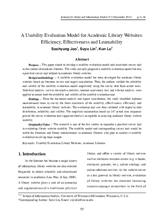 (PDF) A Usability Evaluation Model for Academic Library Websites ...