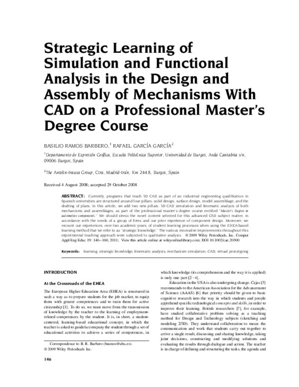 (PDF) Strategic learning of simulation and functional analysis in the ...