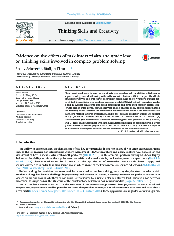 (PDF) Evidence on the effects of task interactivity and grade level on ...